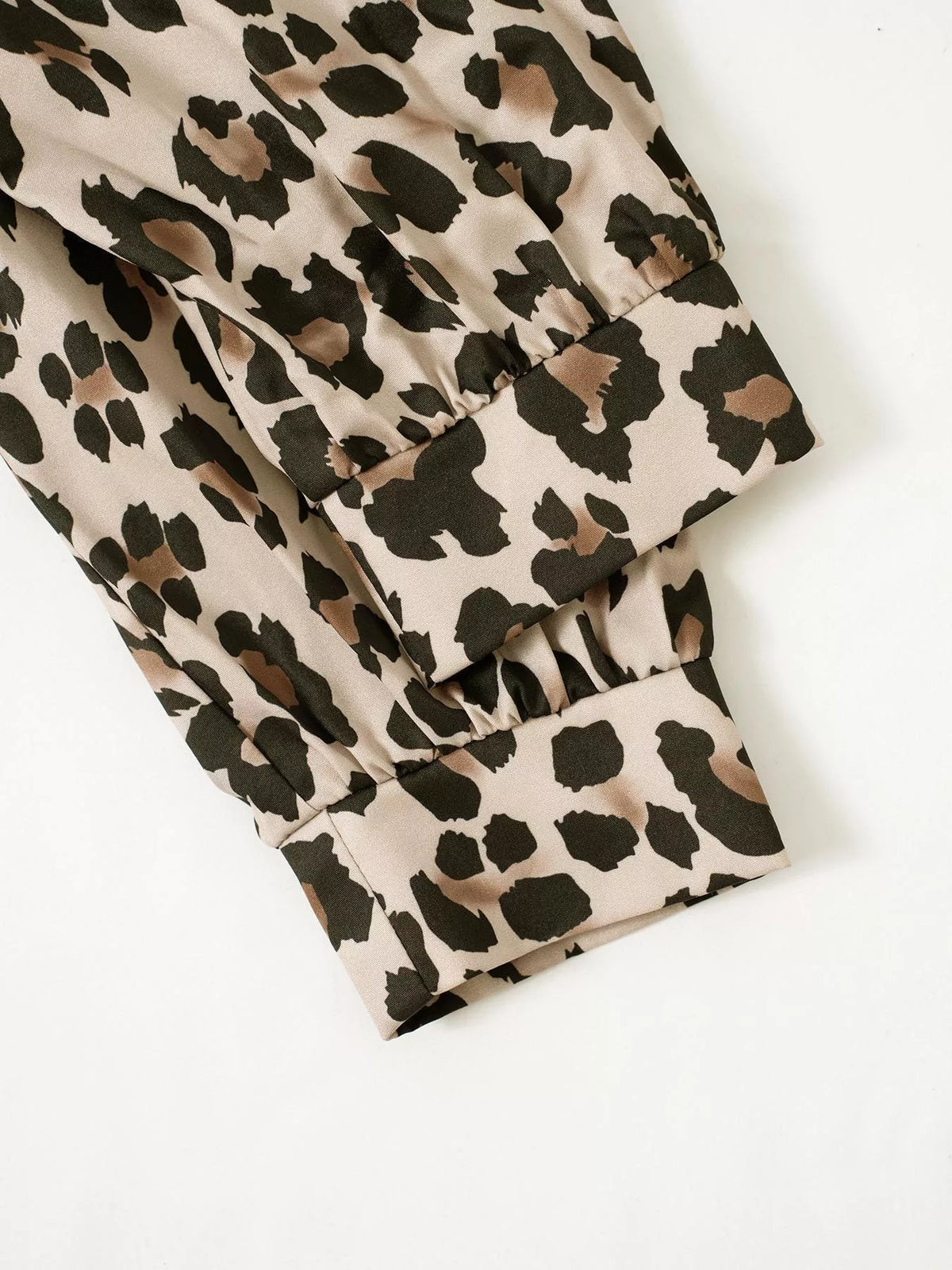 Leopard Print Button-Down Long Sleeve Shirt, view 7
