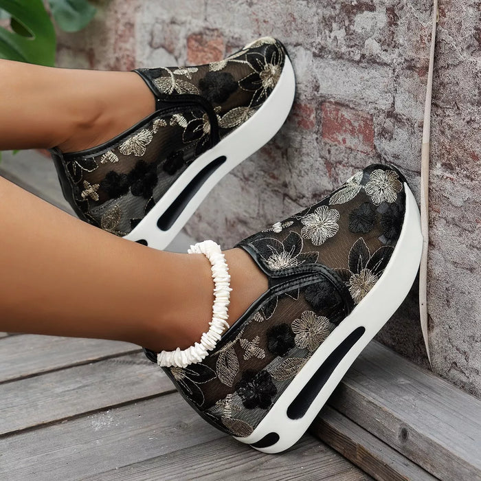 Round Toe Platform Slip-Ons - Lilixa.store