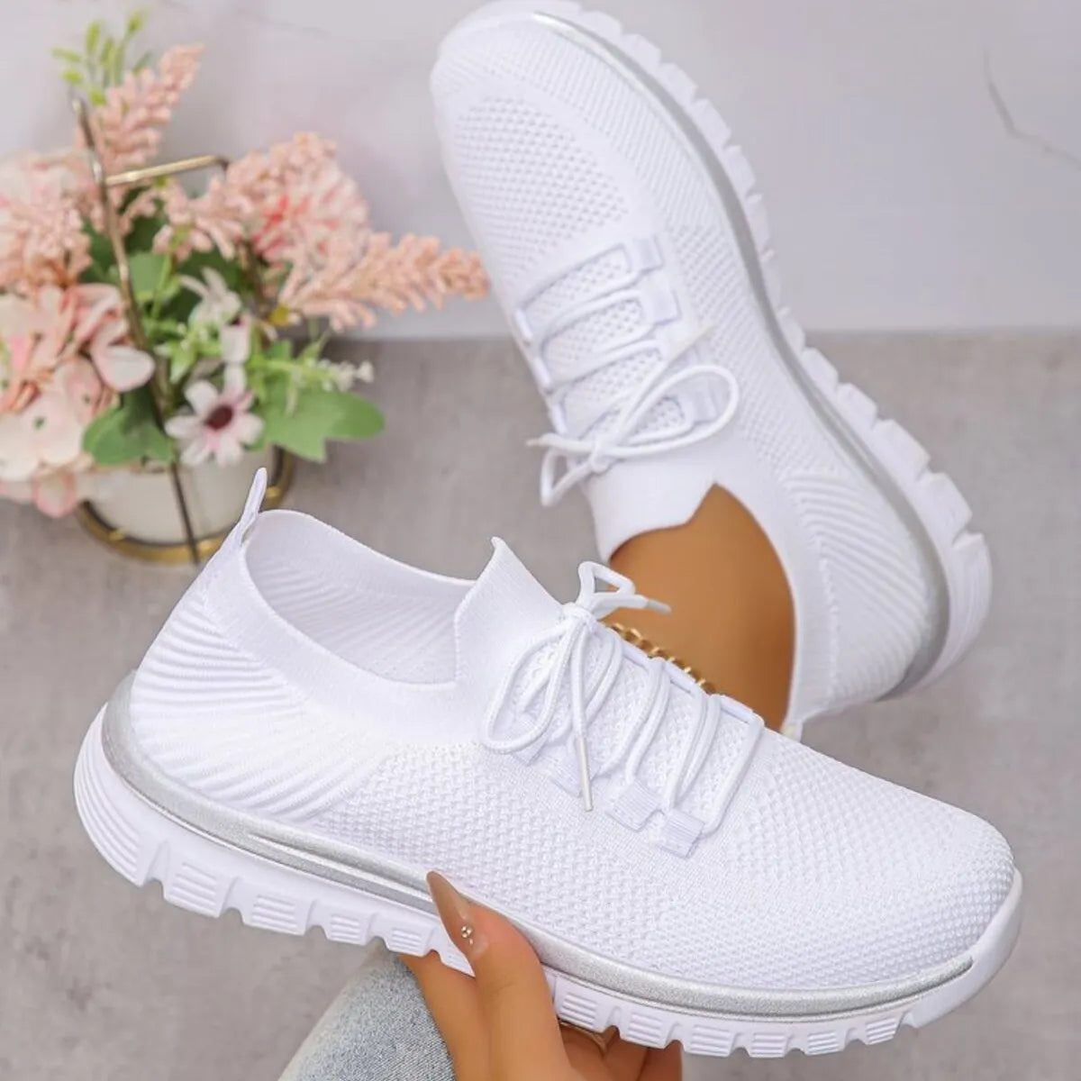 Breathable Mesh Lace Up Athletic - Lilixa.store