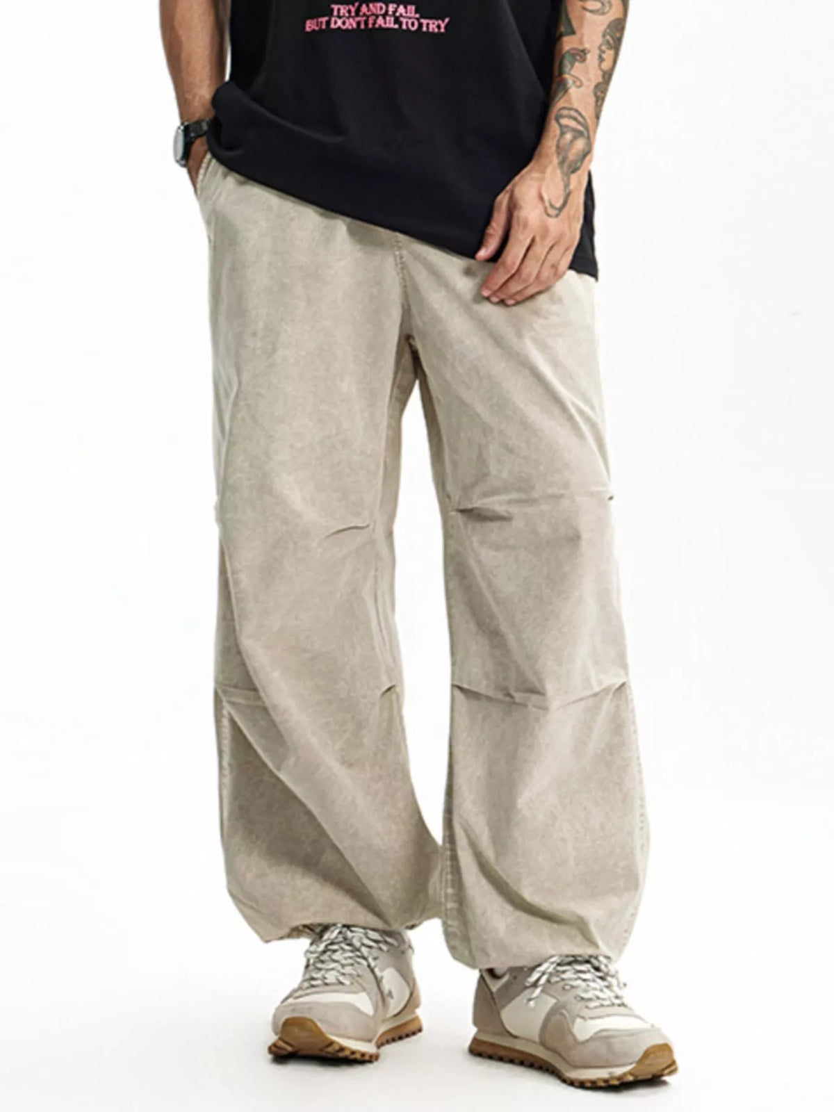 Men's Relaxed Fit Elastic Waist Pants, view 2