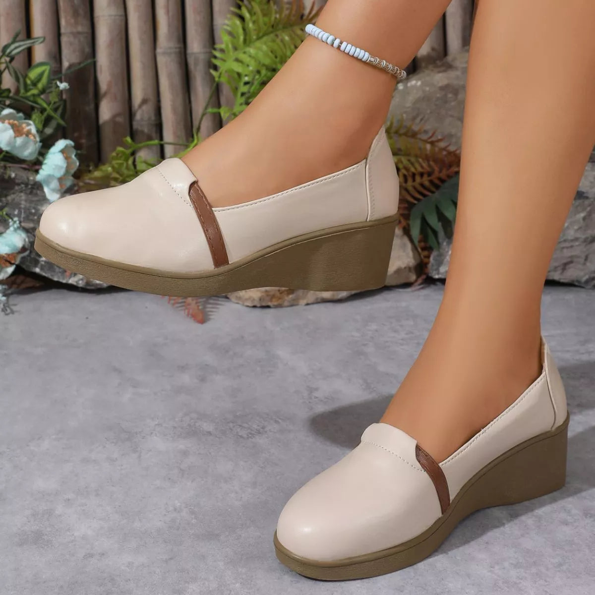 Comfortable Slip-Ons with Wedge Heel - Lilixa.store