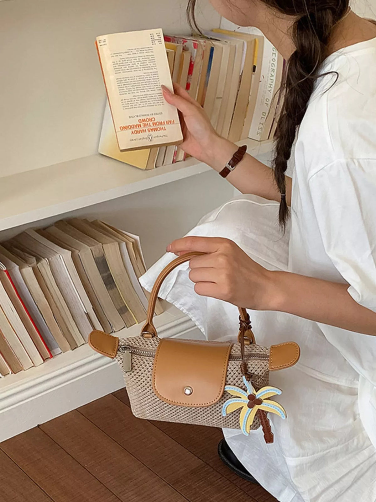 Woven Texture Crossbody Bag