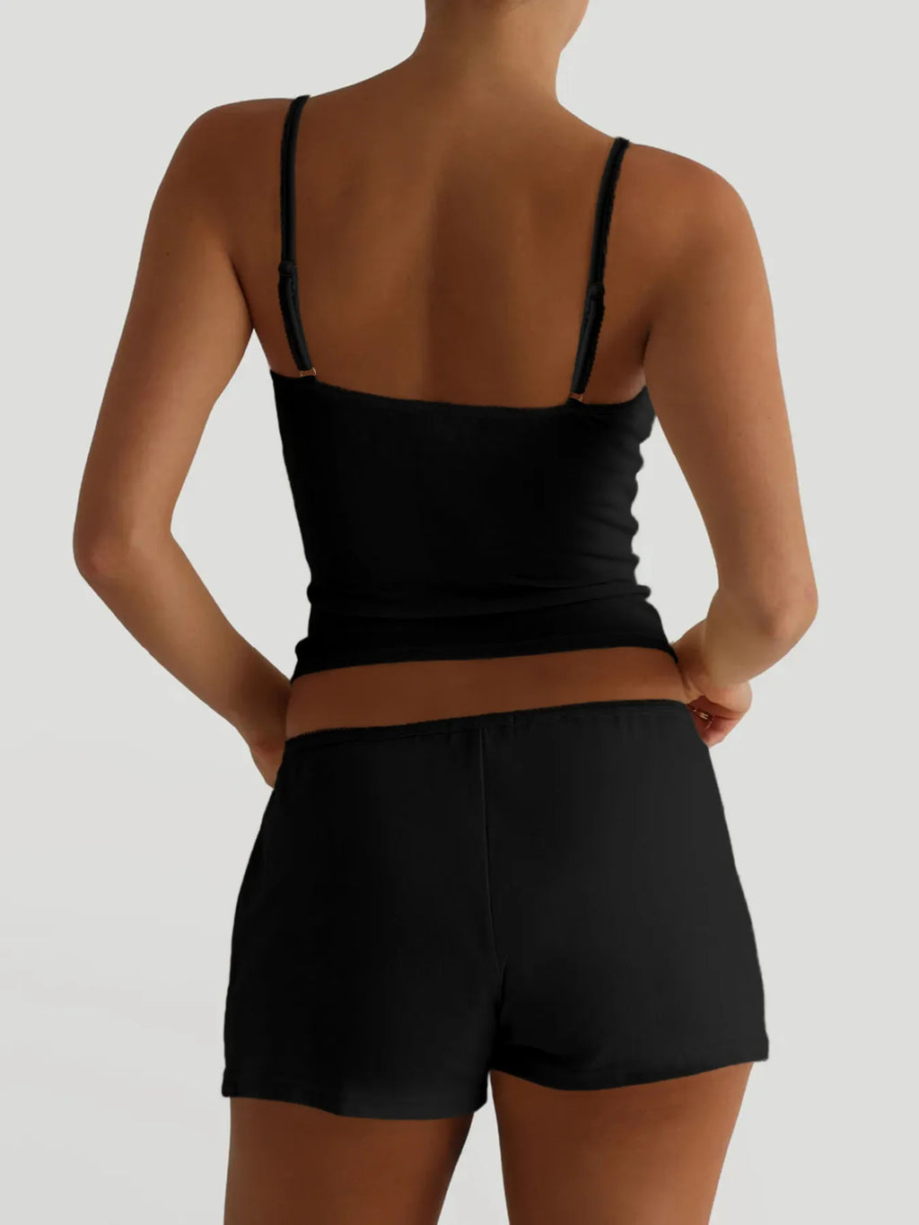 V-Neck Cami and Shorts Set - Lilixa.store