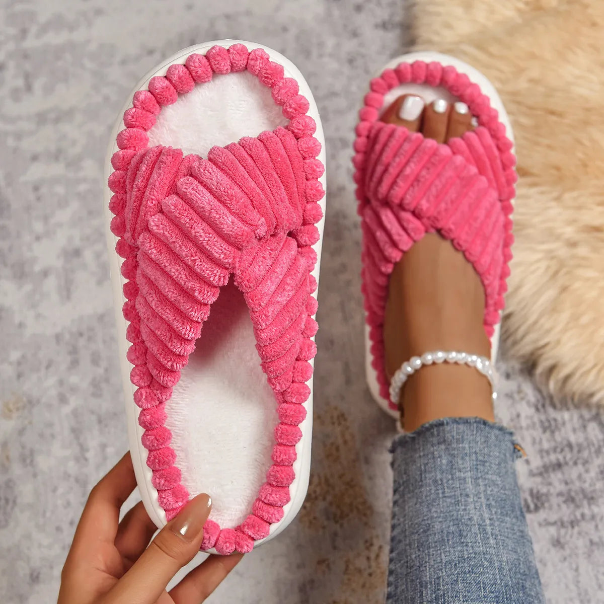 Crisscross Open Toe Platform Slippers - Lilixa.store