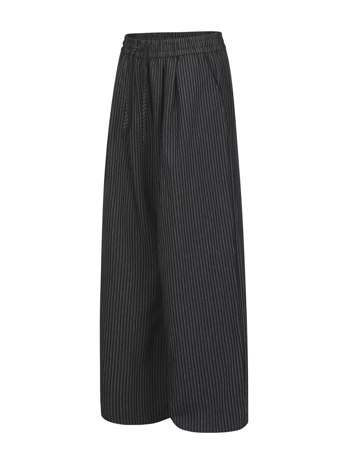 Men's Striped Wide-Leg Drawstring Pants - Lilixa.store