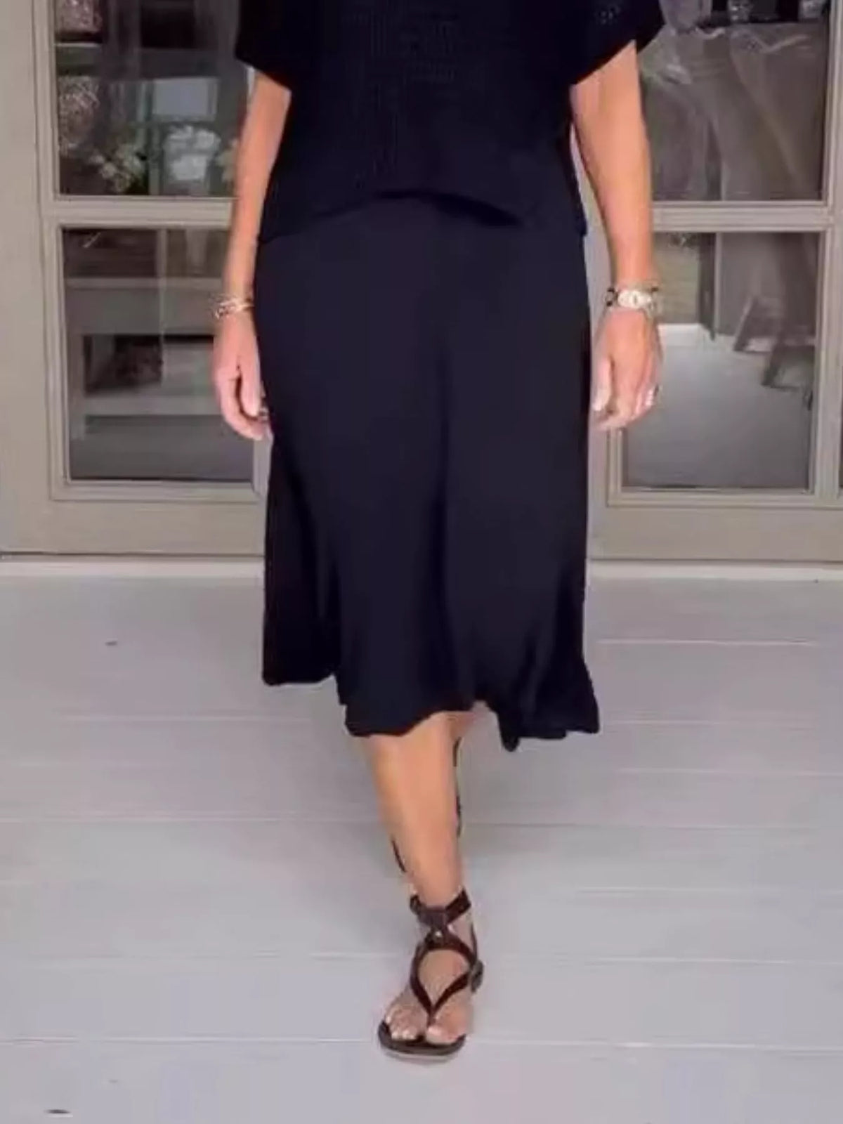 Full Size Openwork Knit Cover Up and Dress Set Plus Size, view 10