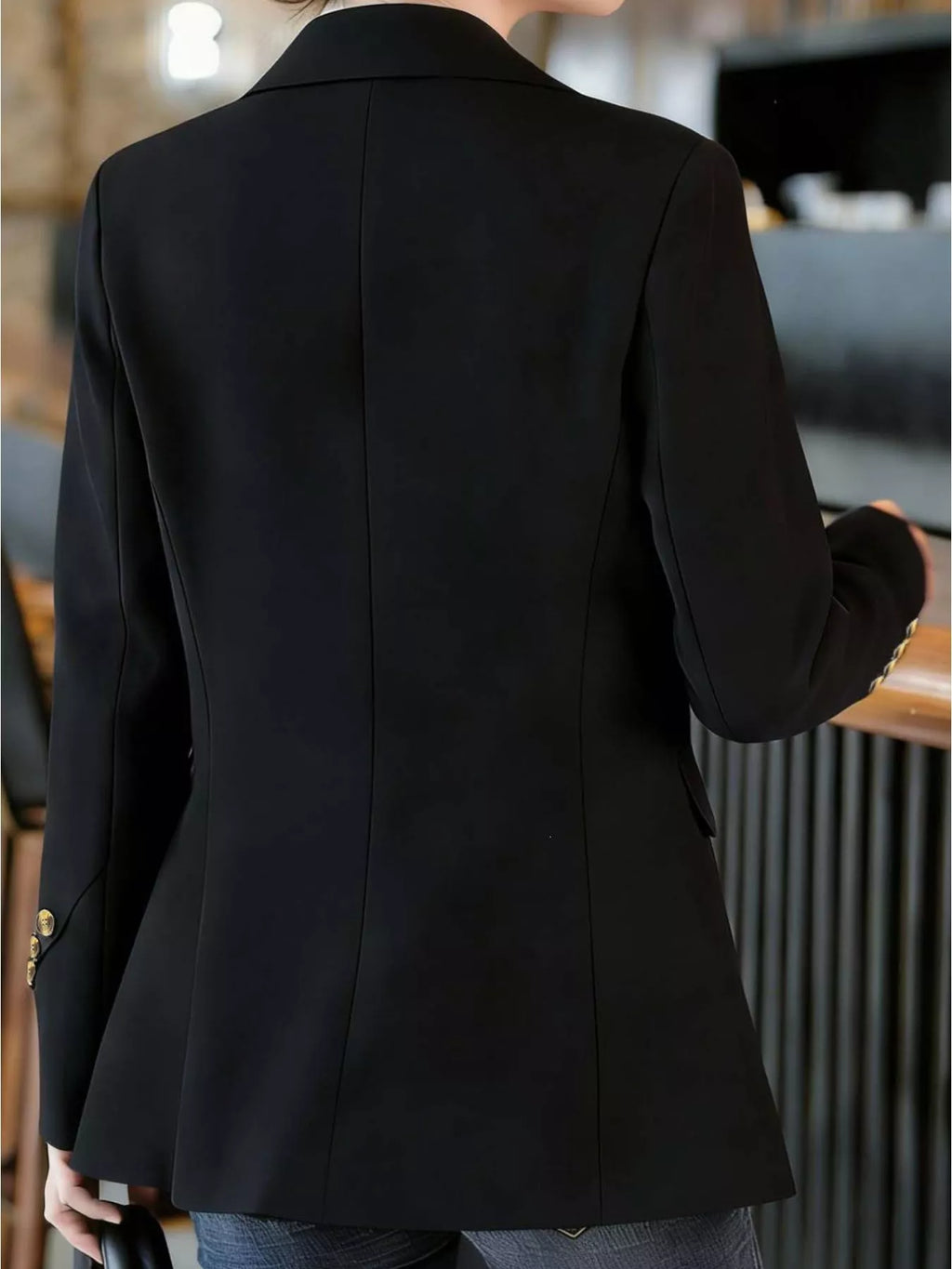 Full Size One Button Lapel Collar Blazer Plus Size - Lilixa.store