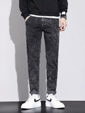 Men's Vintage Acid Wash Slim Fit Jeans - Lilixa.store