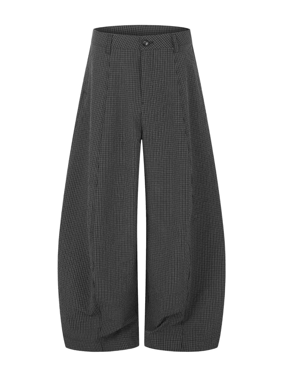 Men's Wide Leg Plaid Pants