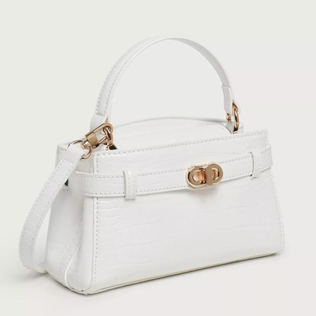Crocodile-Embossed Crossbody Bag - Lilixa.store