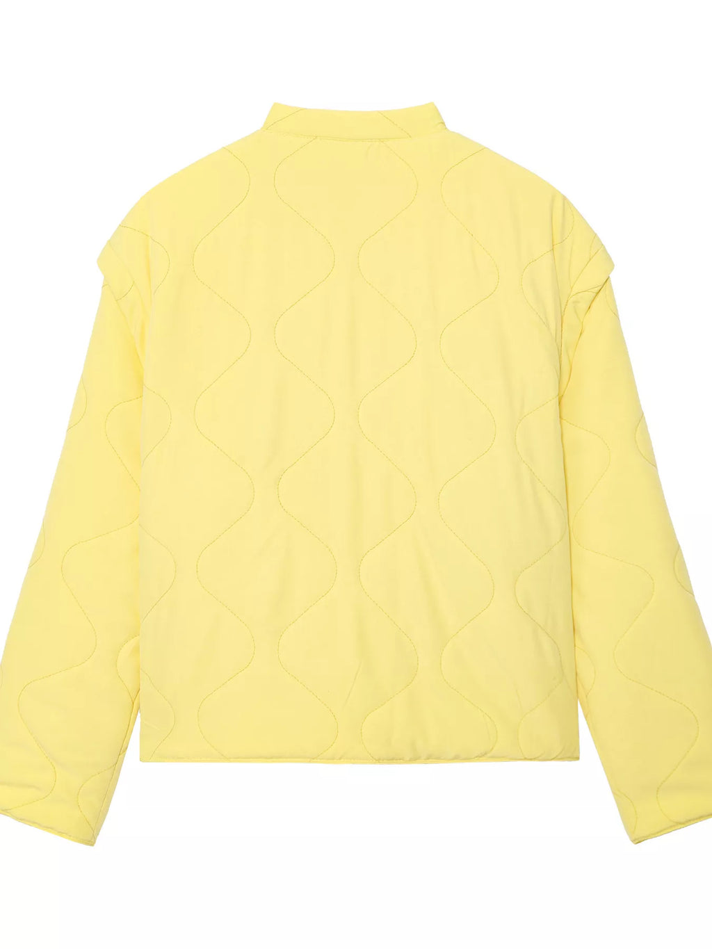 Quilted Lightweight Snap Down Puffer Jacket - Lilixa.store