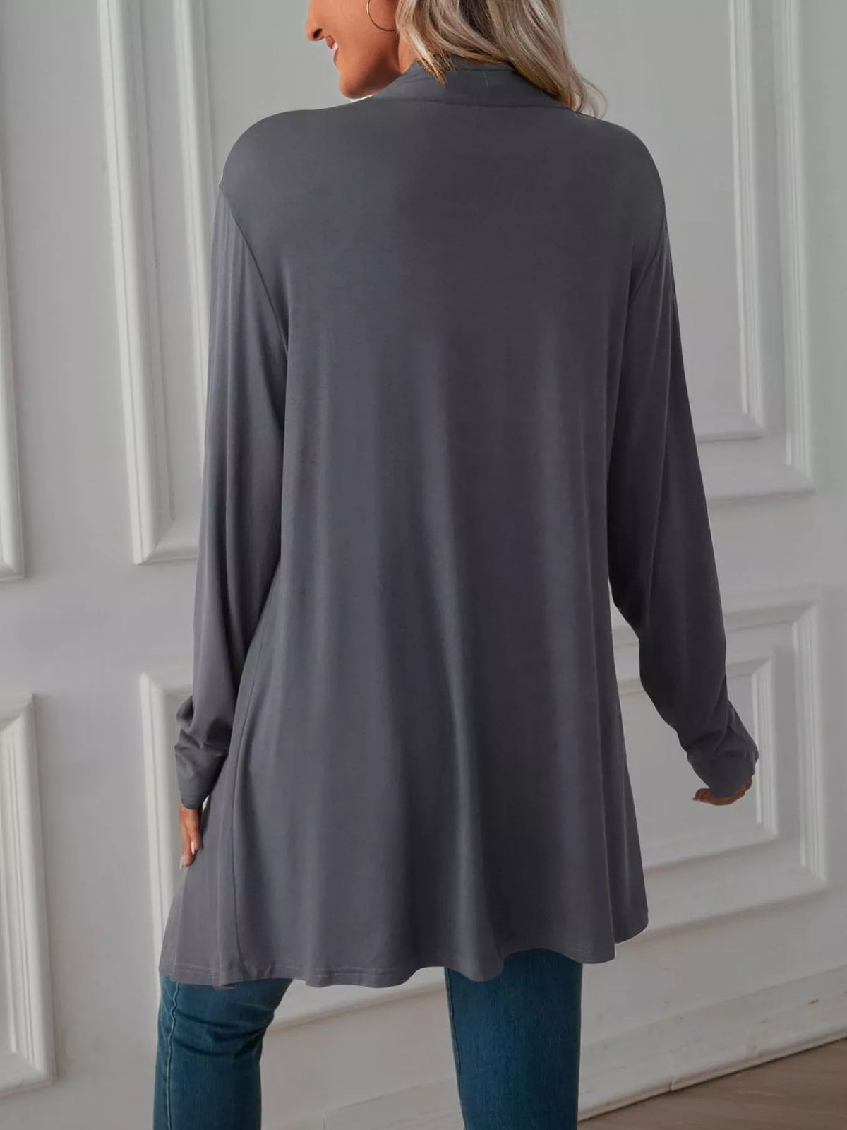 Lightweight Open Front Cardigan - Lilixa.store