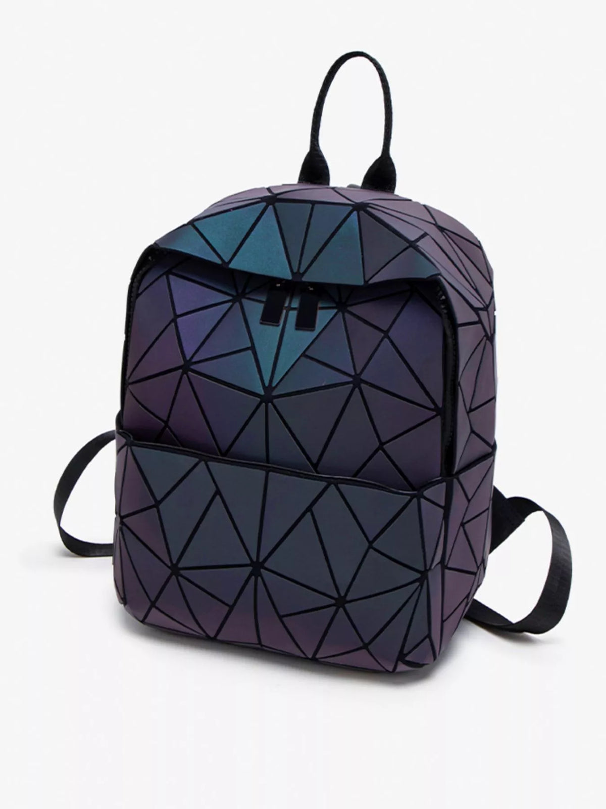 Geometric Adjustable Straps Backpack Bag