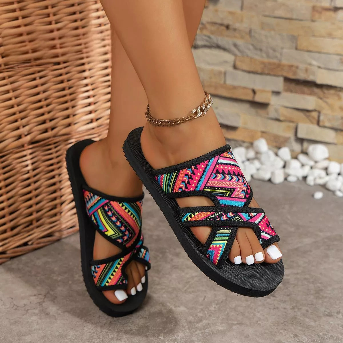 Toe Loop Flats Sandals - Lilixa.store