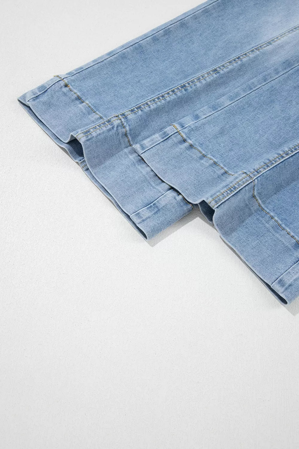 Drawstring Waist Wide Leg Ankle Length Jeans - Lilixa.store