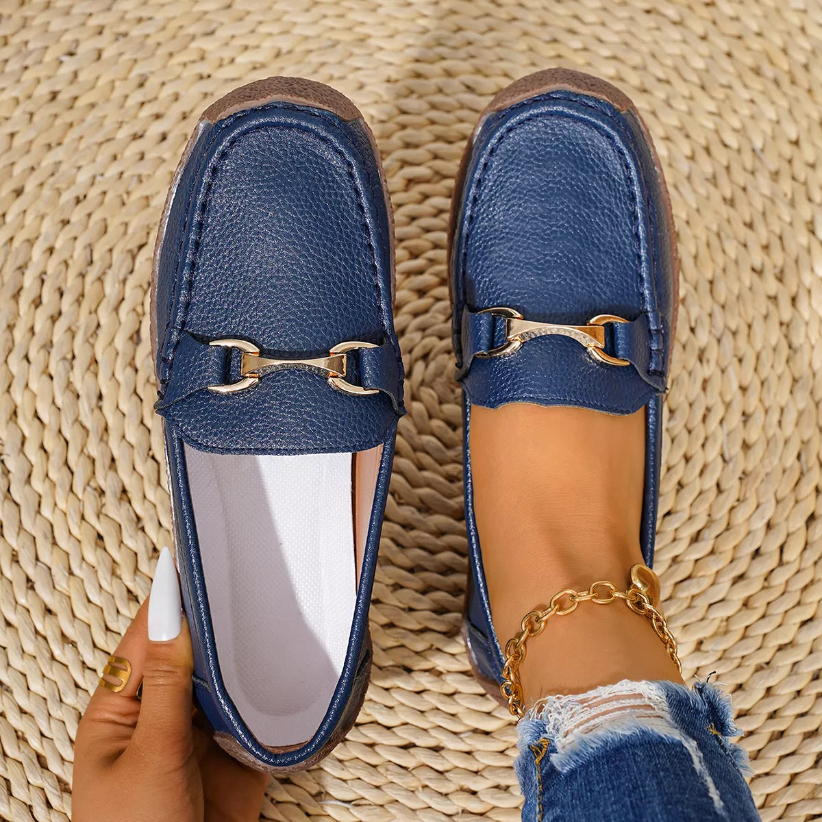Round Toe Slip-Ons - Lilixa.store