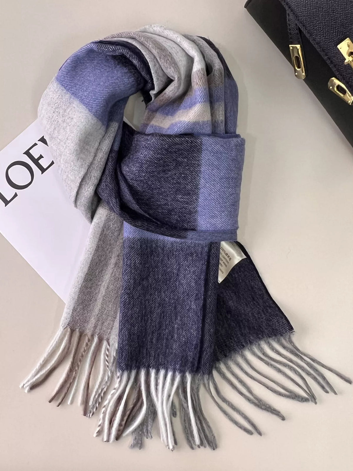 Plaid Fringe Scarf - Lilixa.store