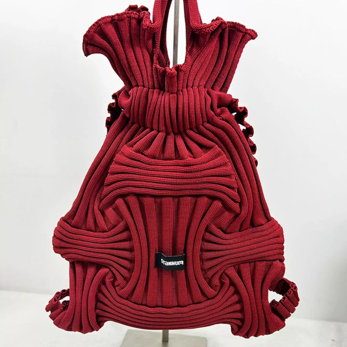 Textured Knit Backpack Bag - Lilixa.store