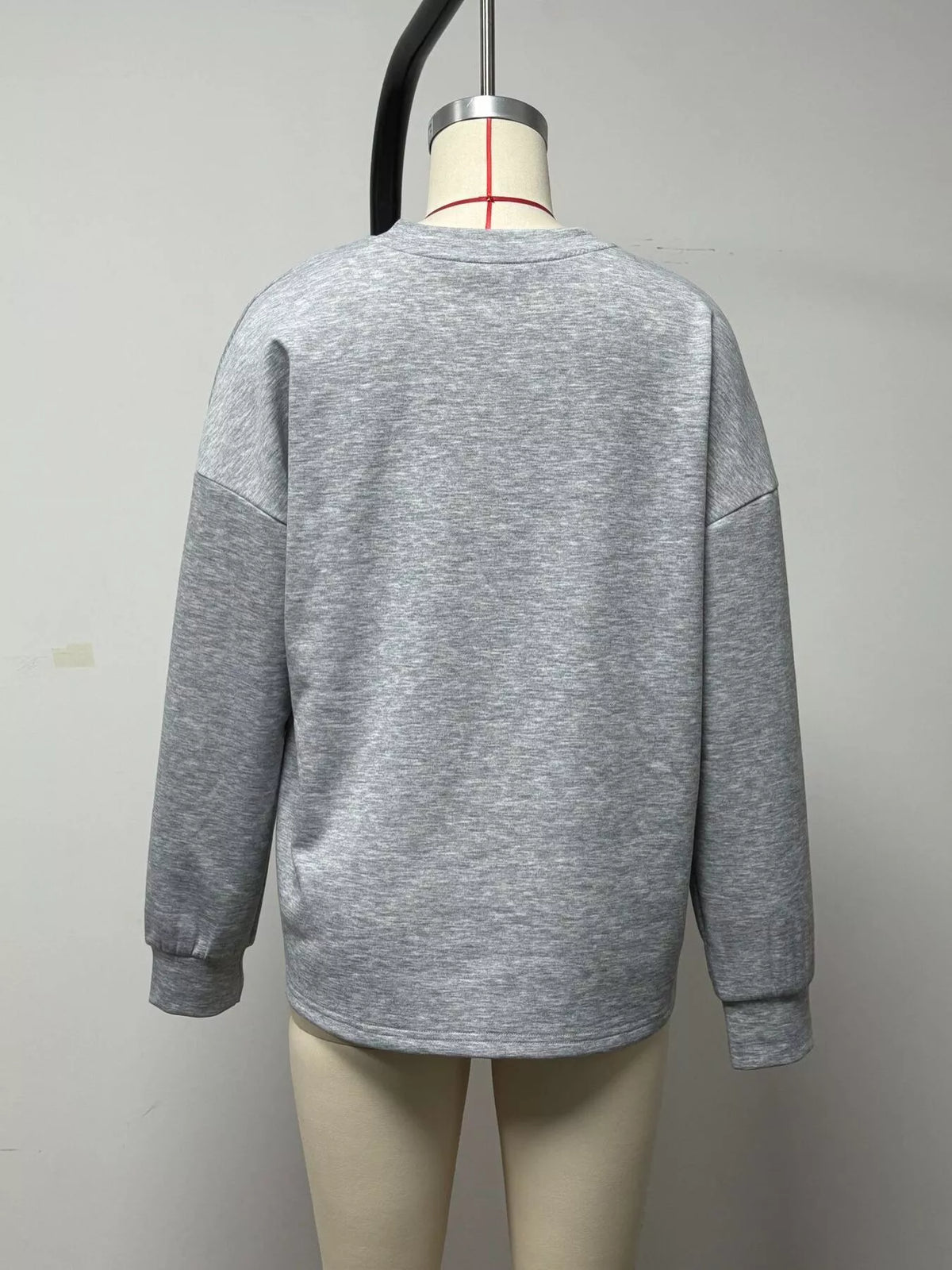 Quarter-Zip Dropped Shoulder Sweatshirt, view 4