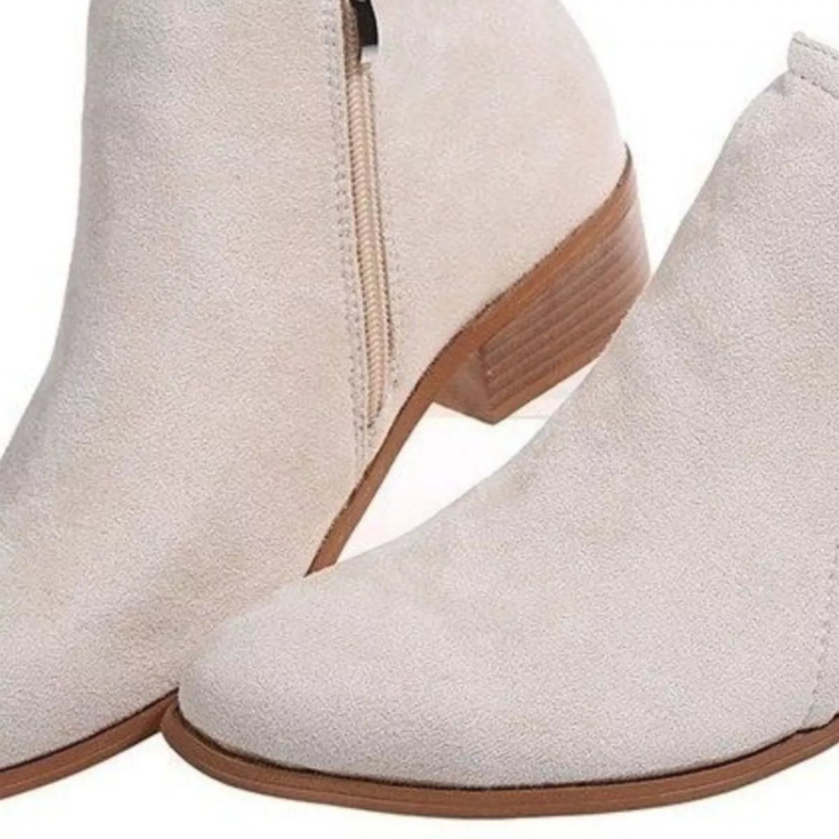 Round Toe Block Heels Boots