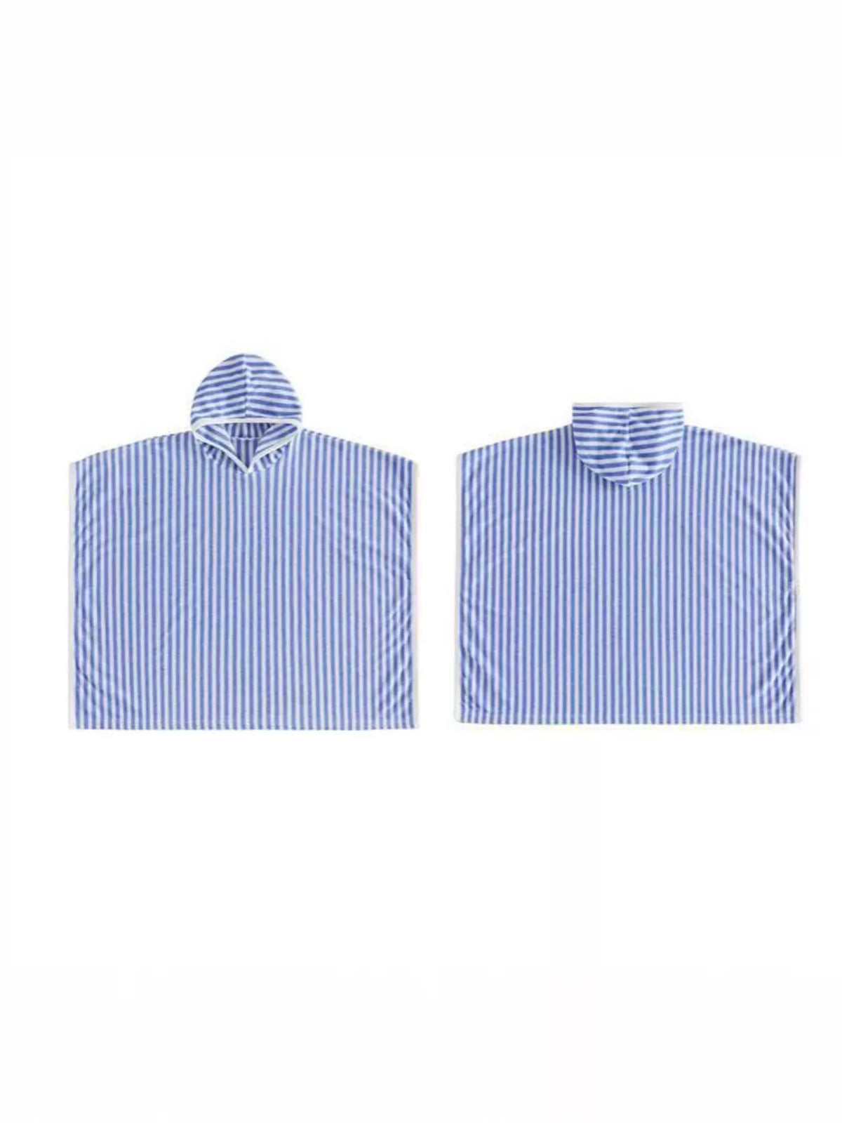Children's Striped Hooded Poncho - Lilixa.store