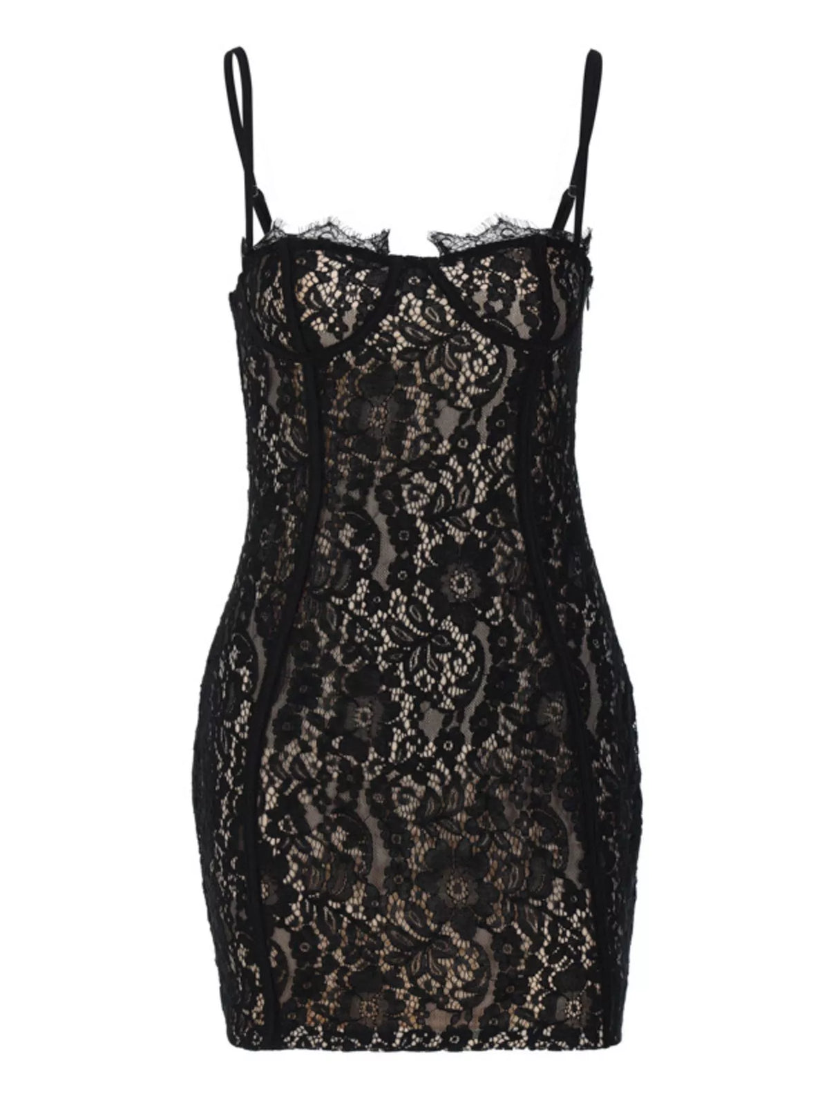 Lace Spaghetti Strap Mini Dress - Lilixa.store