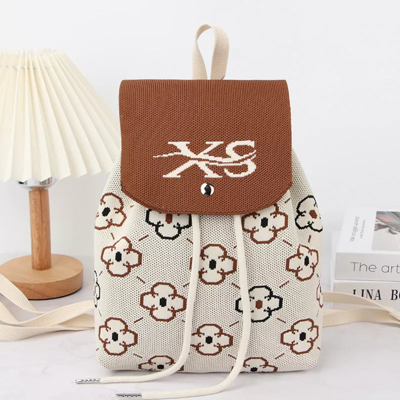Floral Print Drawstring Backpack Bag - Lilixa.store