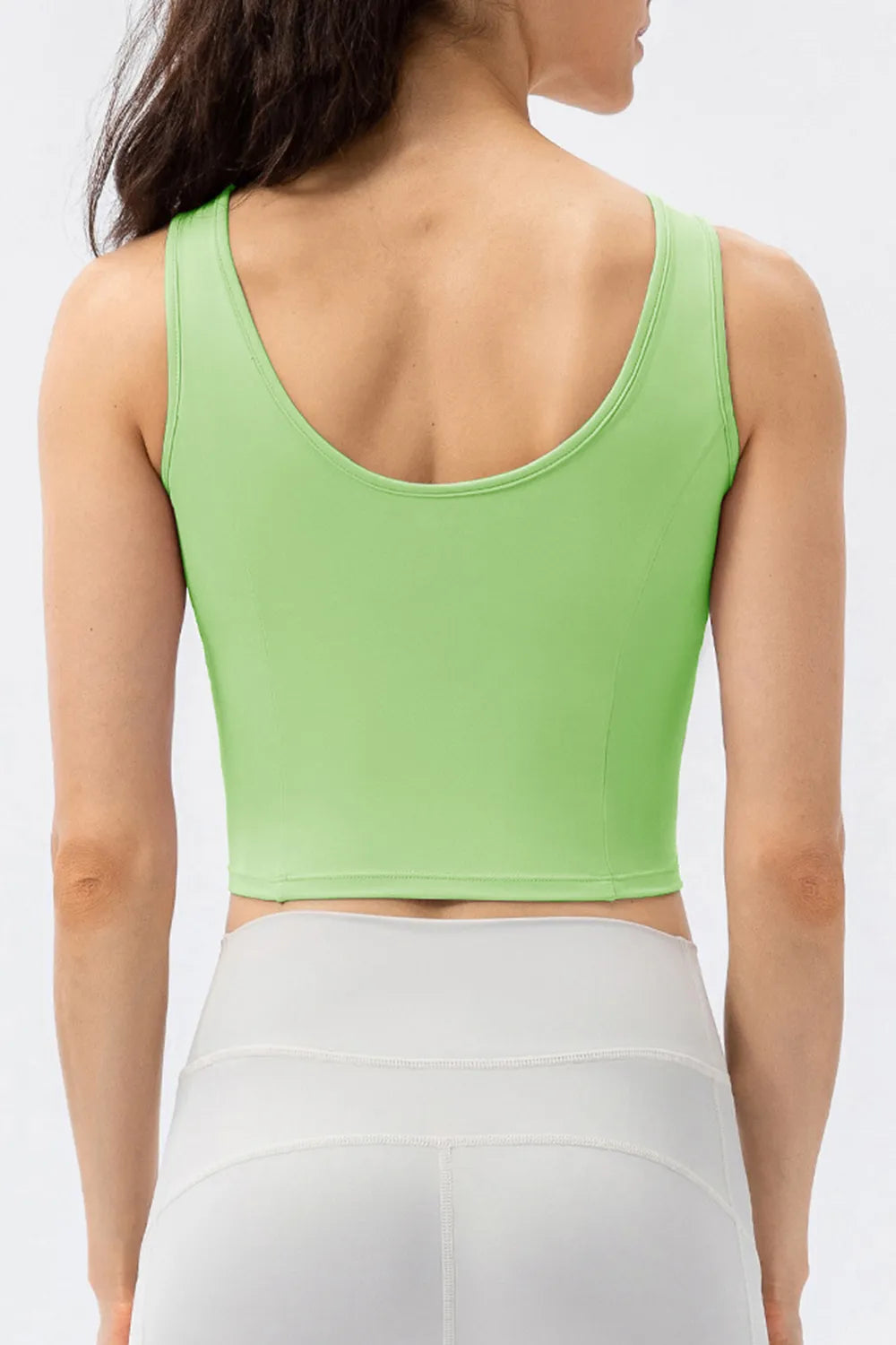 Round Neck Wide Strap Active Tank - Lilixa.store
