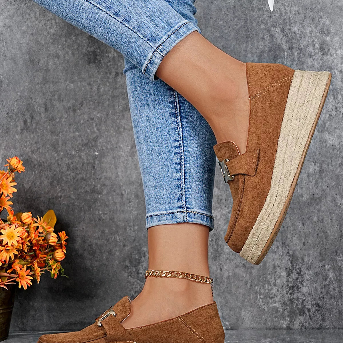 Round Toe Platform Slip-Ons, view 12