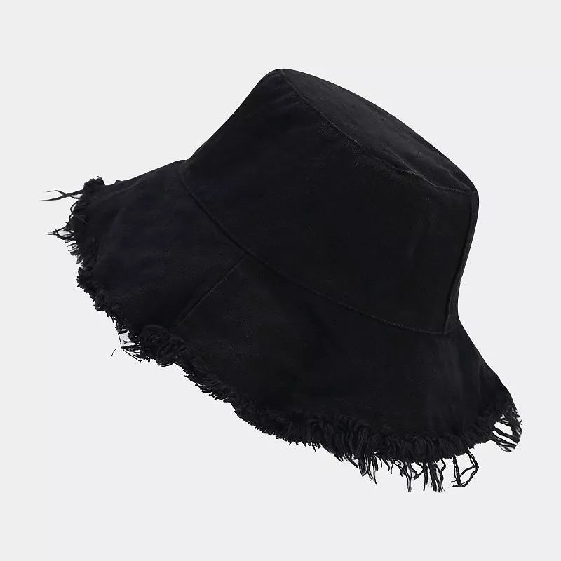 Frayed Edge Bucket Hat - Lilixa.store