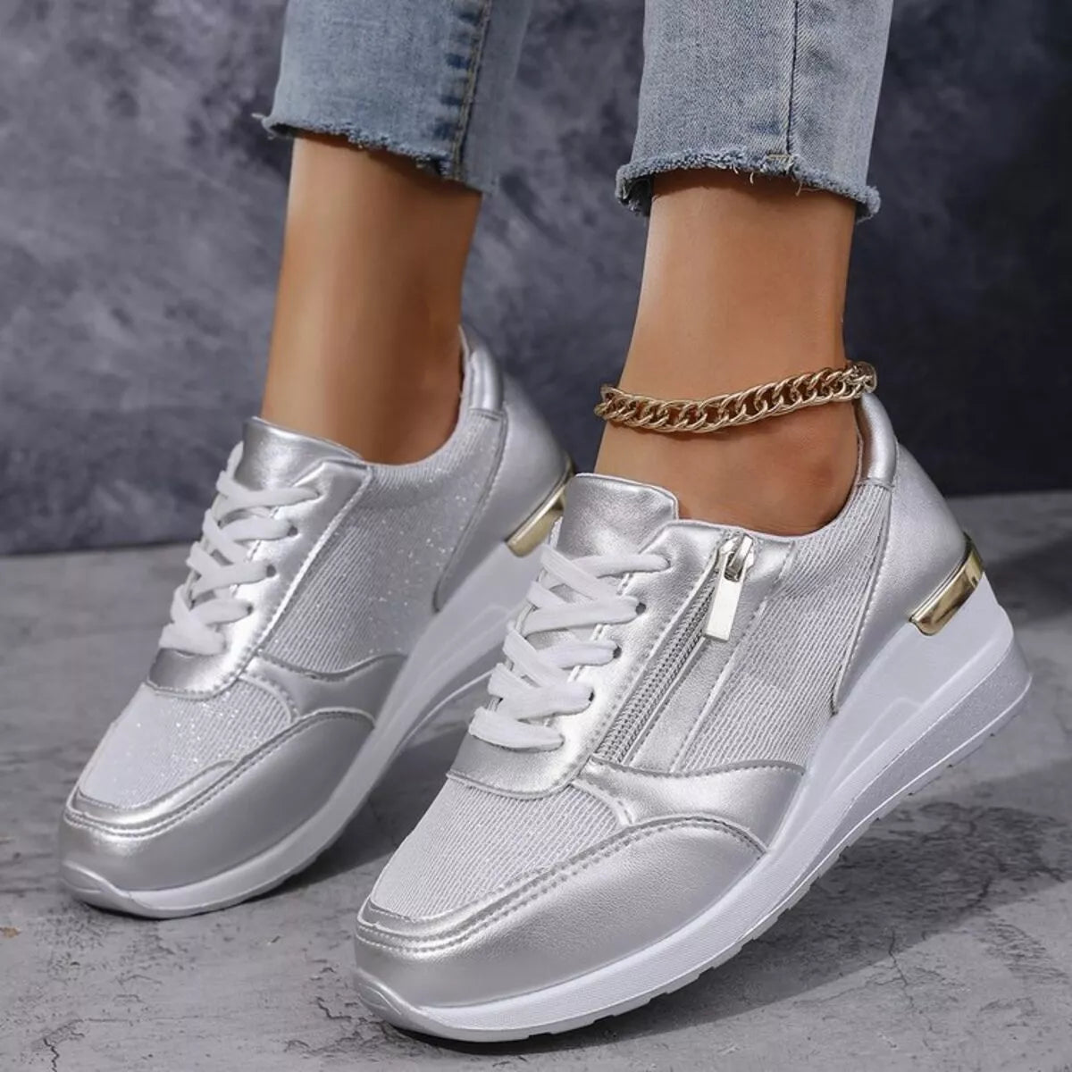 Lace Up Wedge Athletic - Lilixa.store