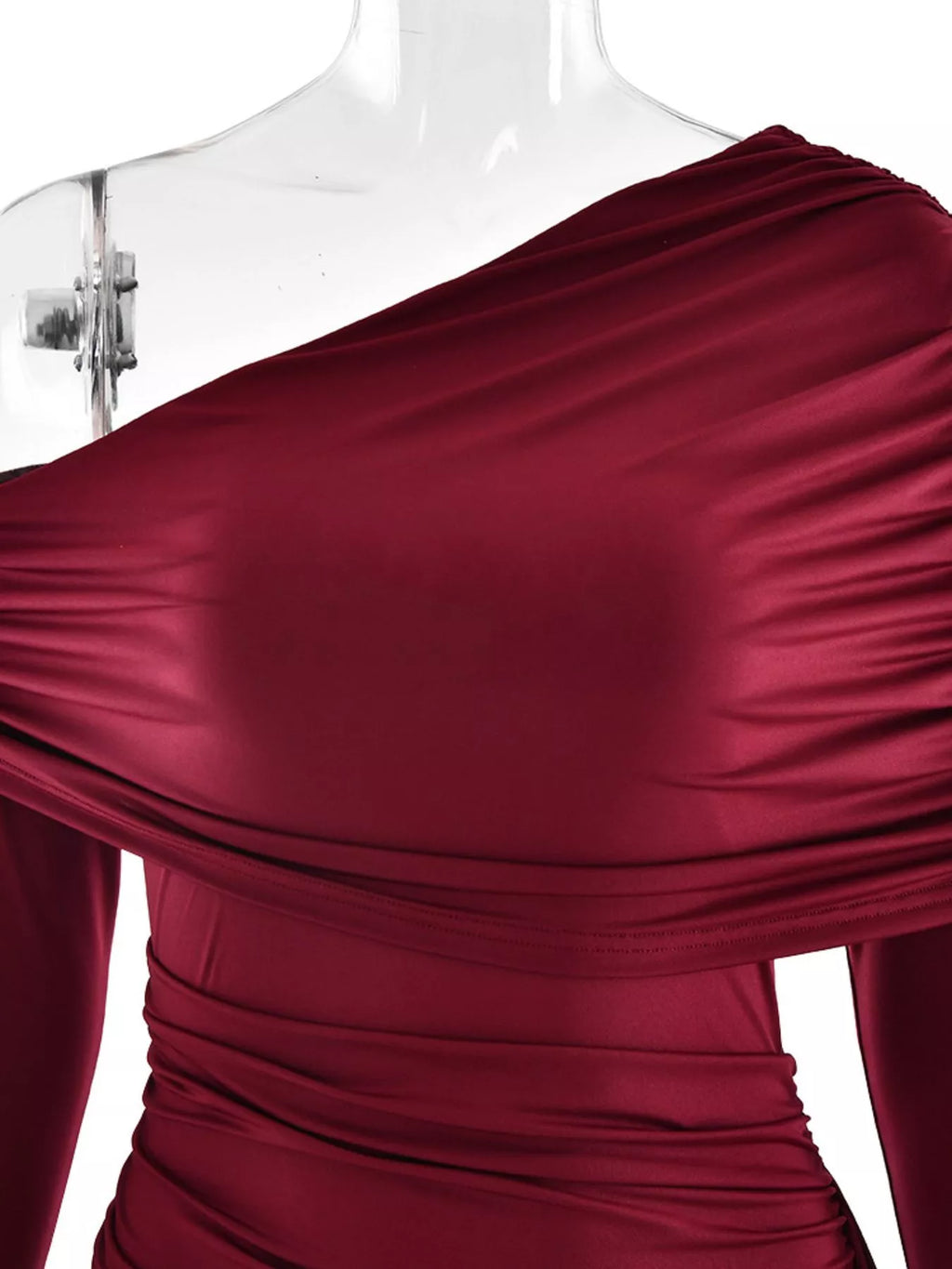 One-Shoulder Ruched Maxi Dress - Lilixa.store