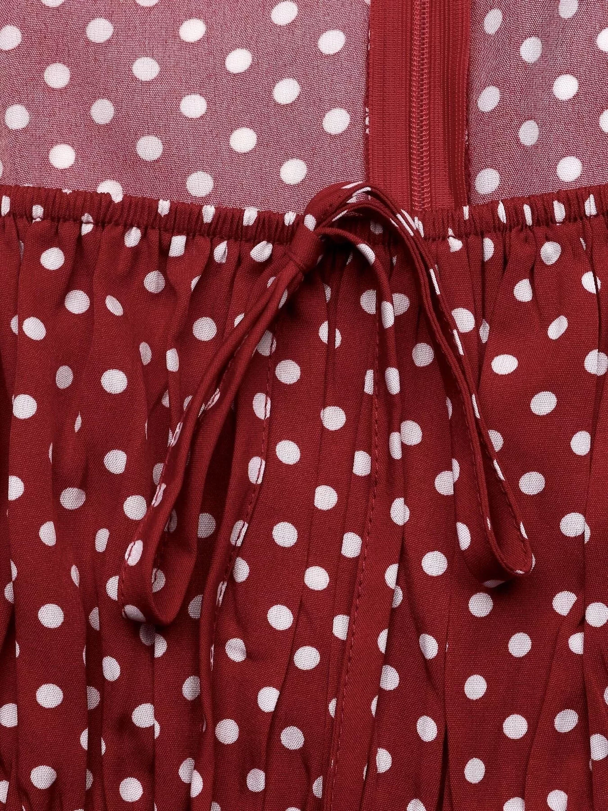 Square Neck Polka Dot Long Sleeve Maxi Dress - Lilixa.store