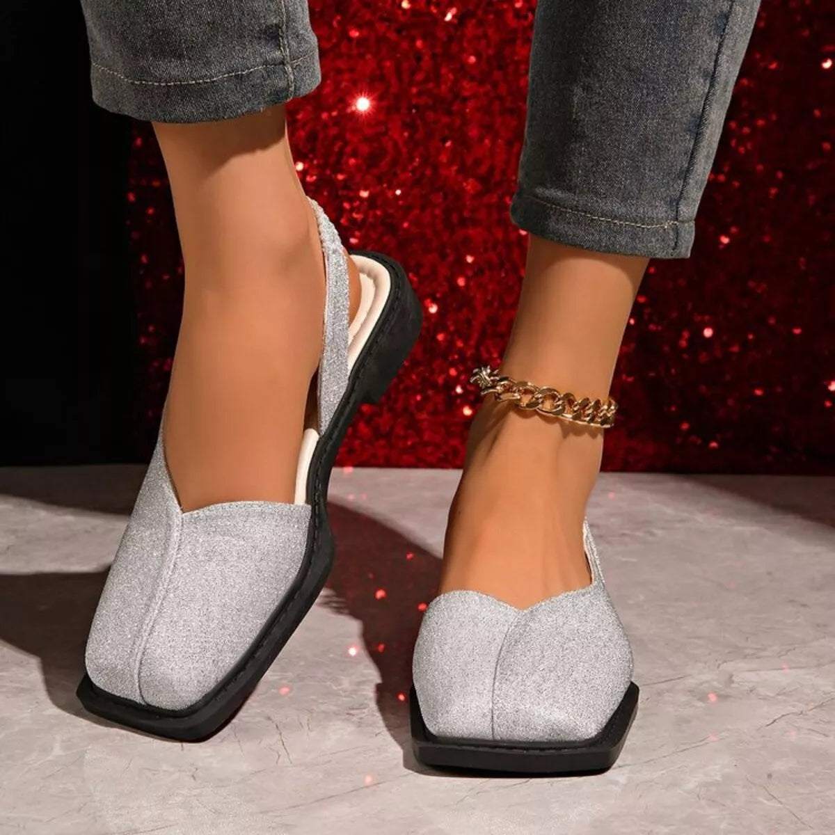 Square Toe Flats Sandals - Lilixa.store