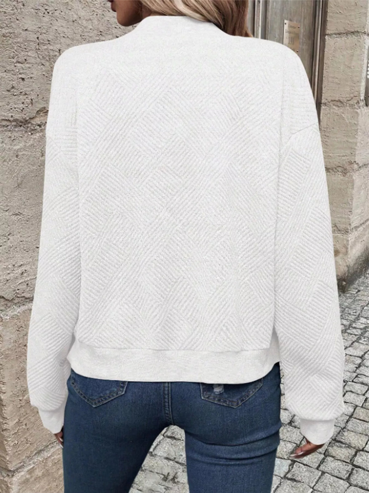 Textured Knit Zip-Up Jacket - Lilixa.store