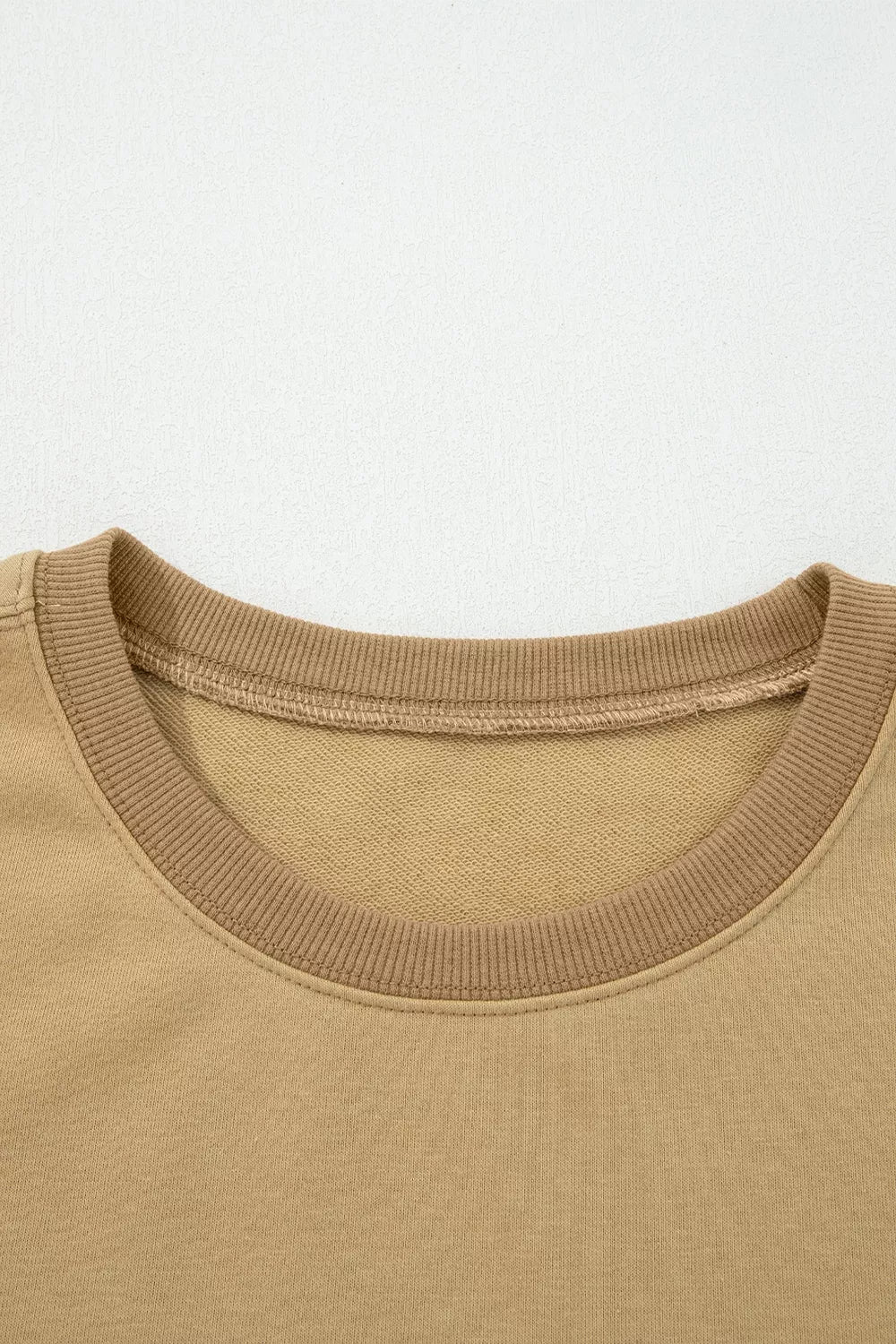 Star Patch Crew Neck Sweatshirt in Tan, view 12