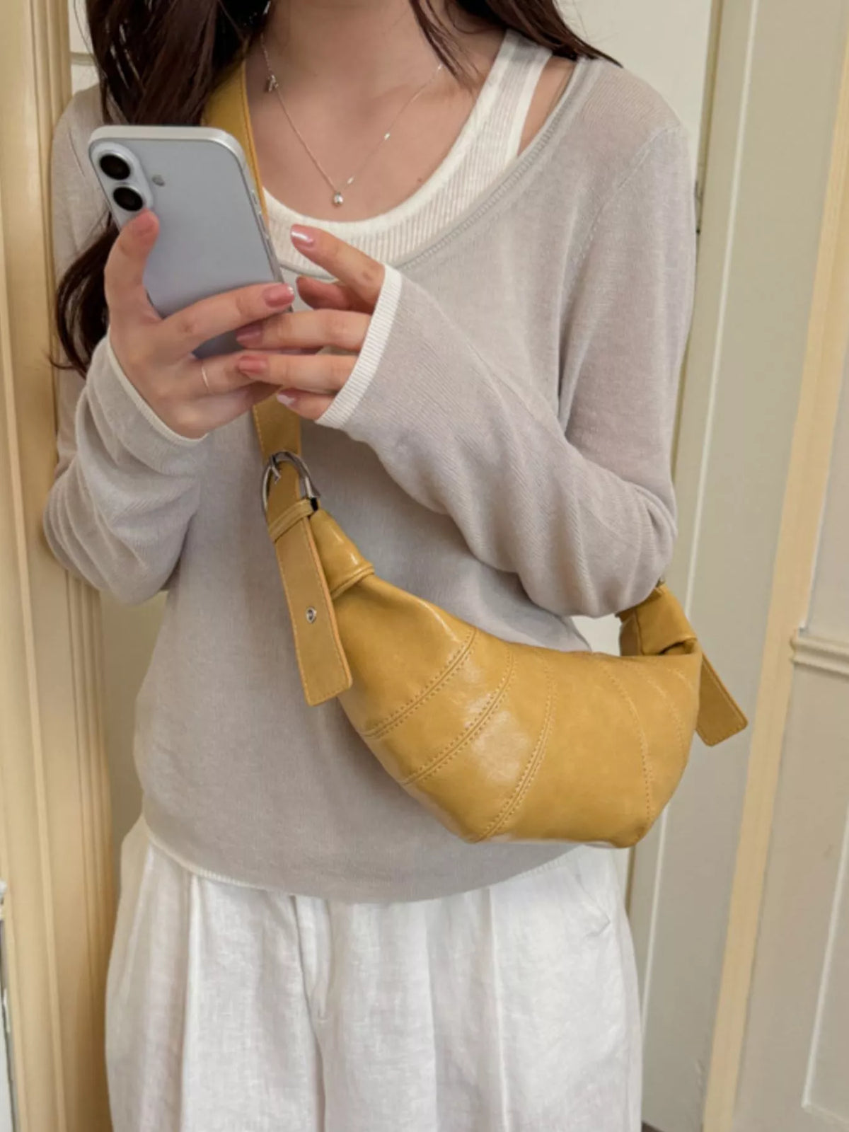 Crescent-Shaped Crossbody Bag - Lilixa.store
