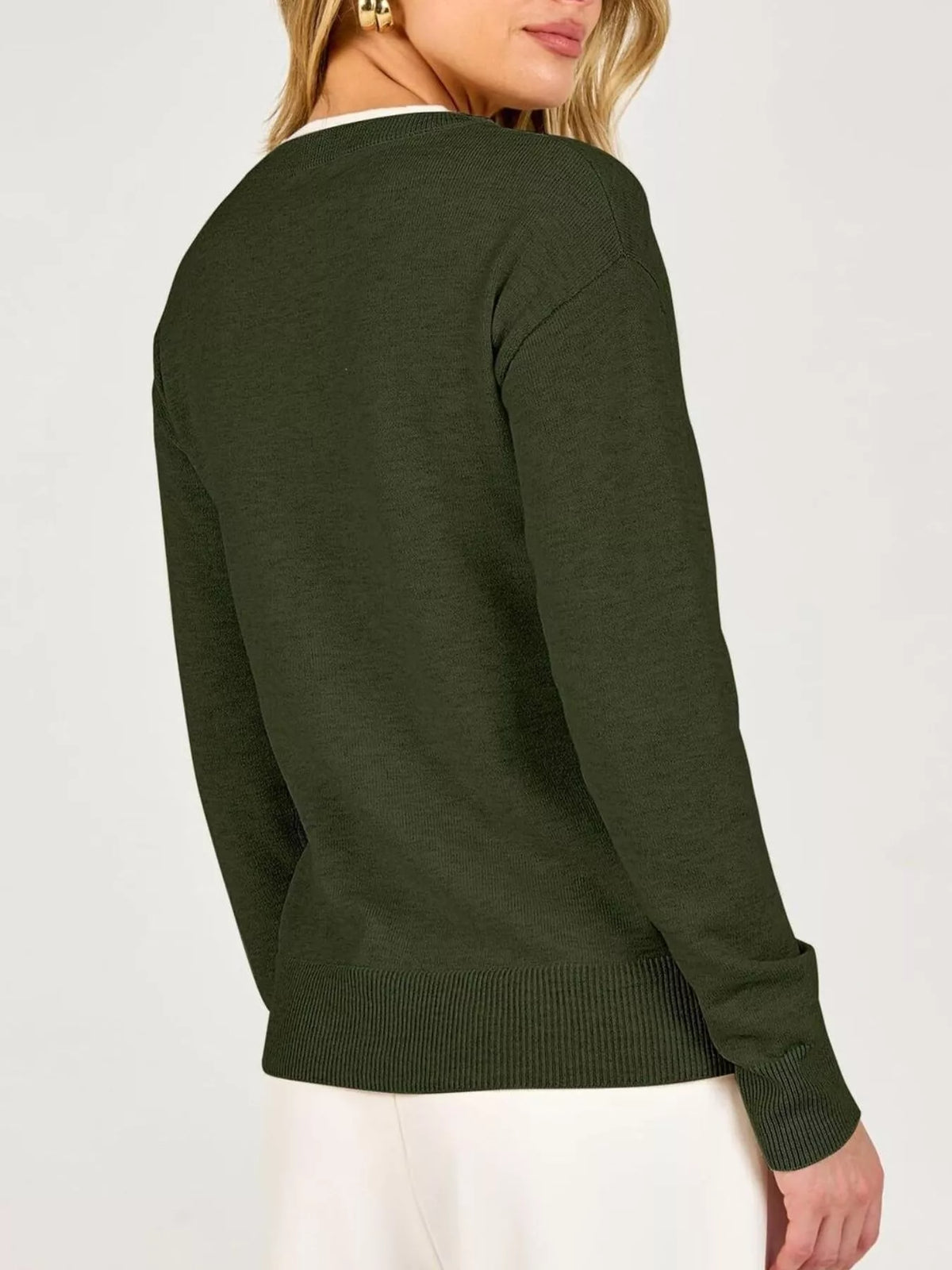 Long Sleeve Dropped Shoulder Sweater