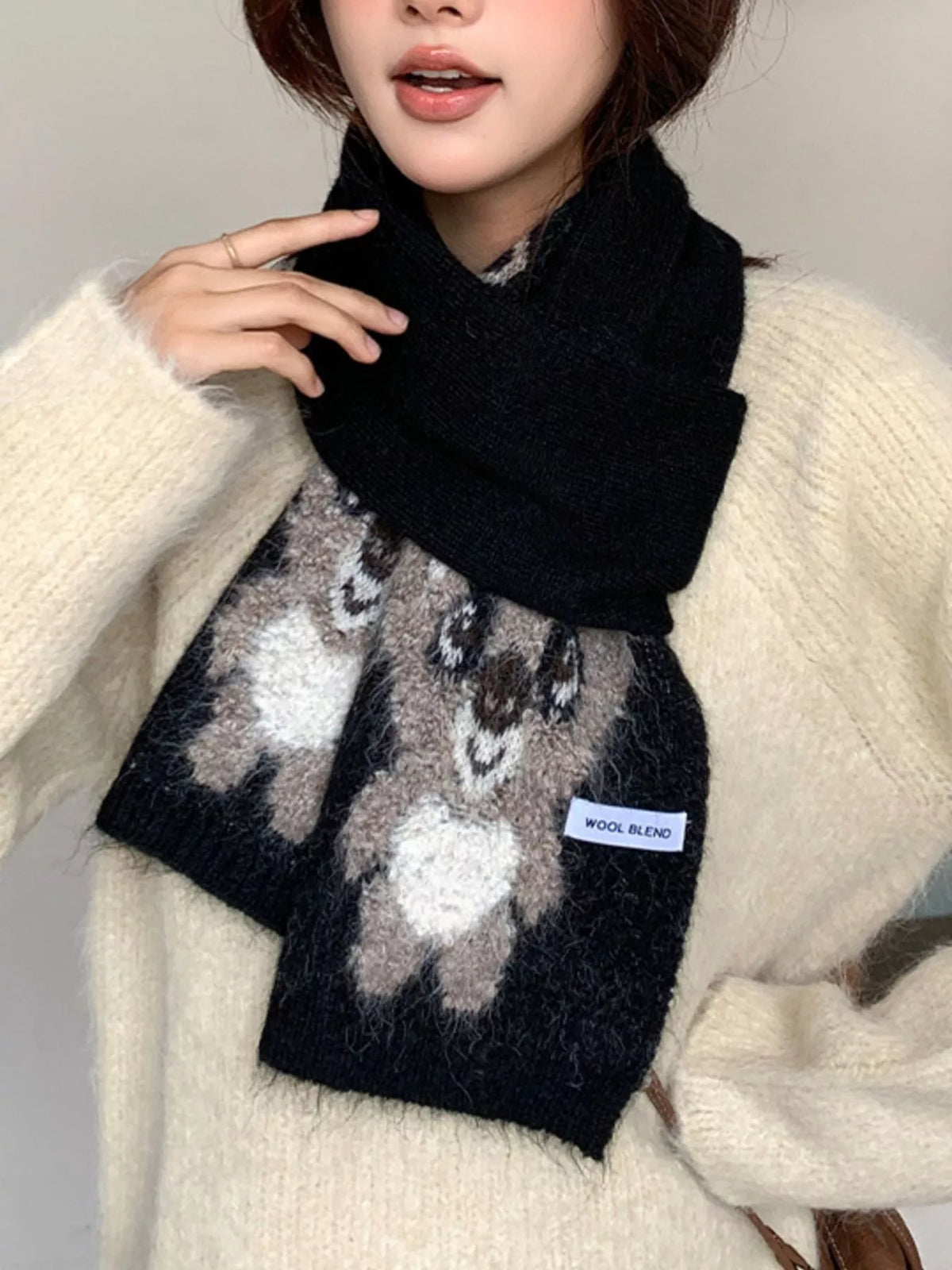 Koala Pattern Winter Scarf - Lilixa.store
