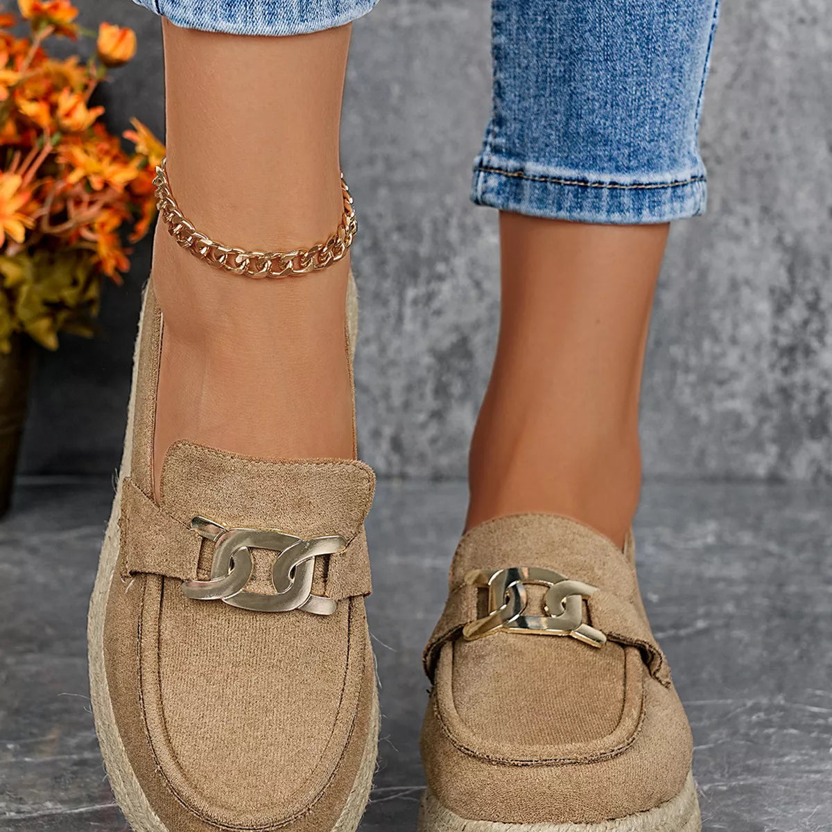 Round Toe Platform Slip-Ons, view 3