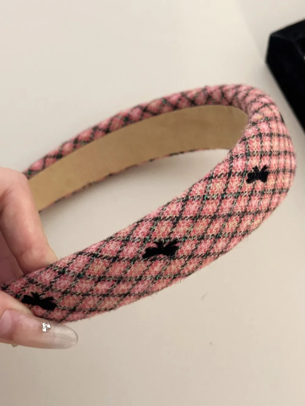 Plaid Bow Wide Headband - Lilixa.store