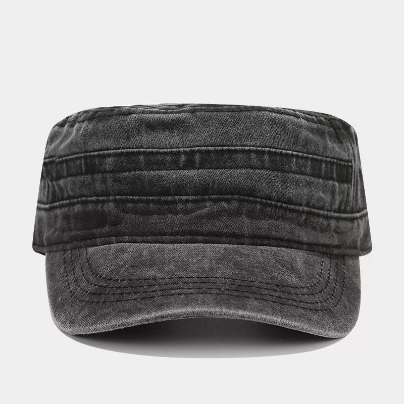 Vintage Washed Cotton Military Cadet Hat - Lilixa.store