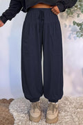 Drawstring Wide-Leg Joggers - Lilixa.store