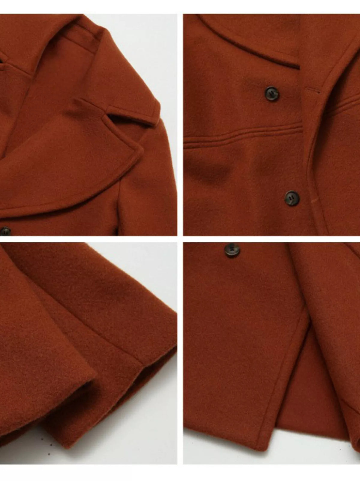 Double-Breasted Long Sleeve Coat, view 5