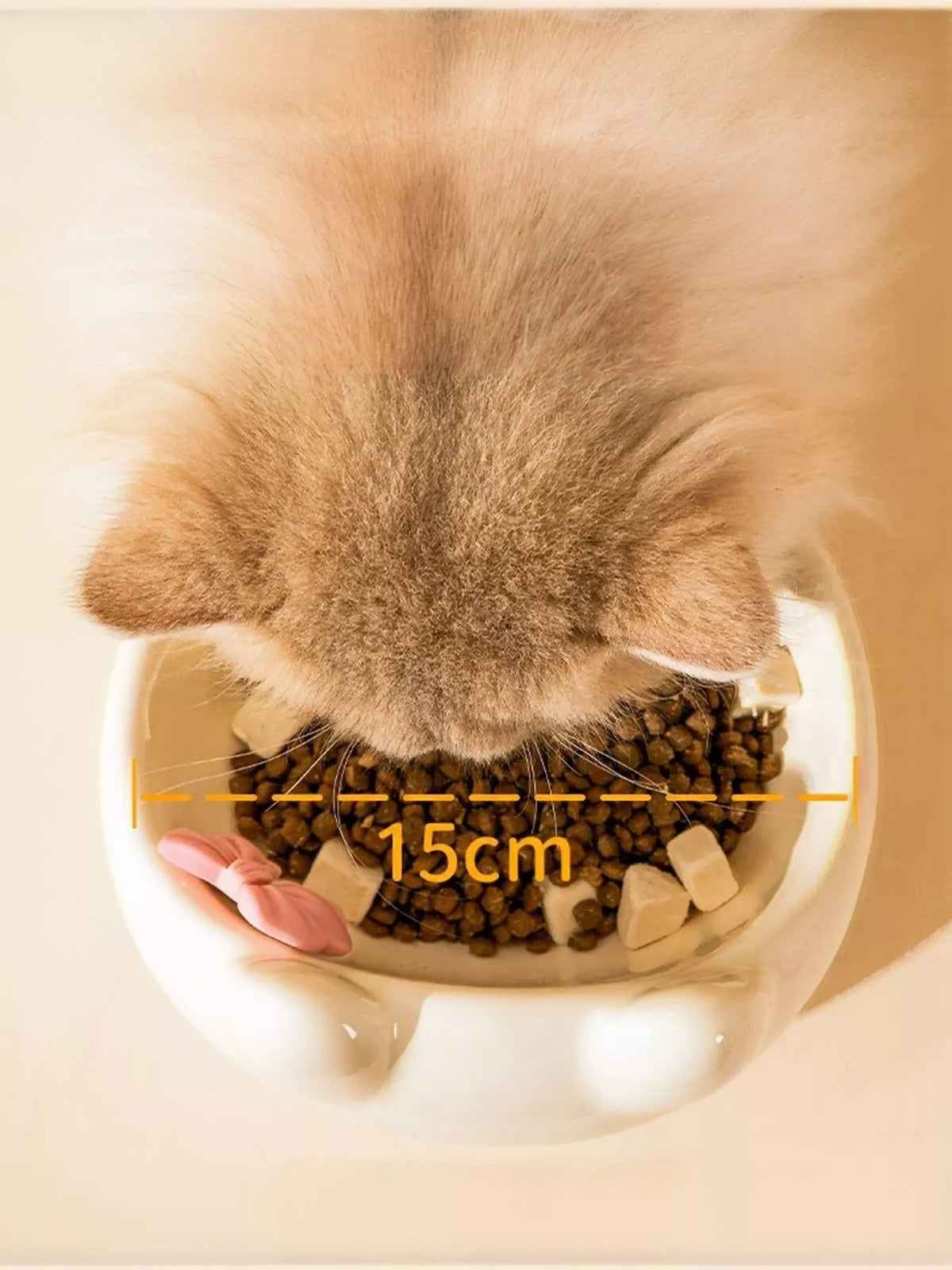 Ceramic Pet Bowl with Bowknot - Lilixa.store