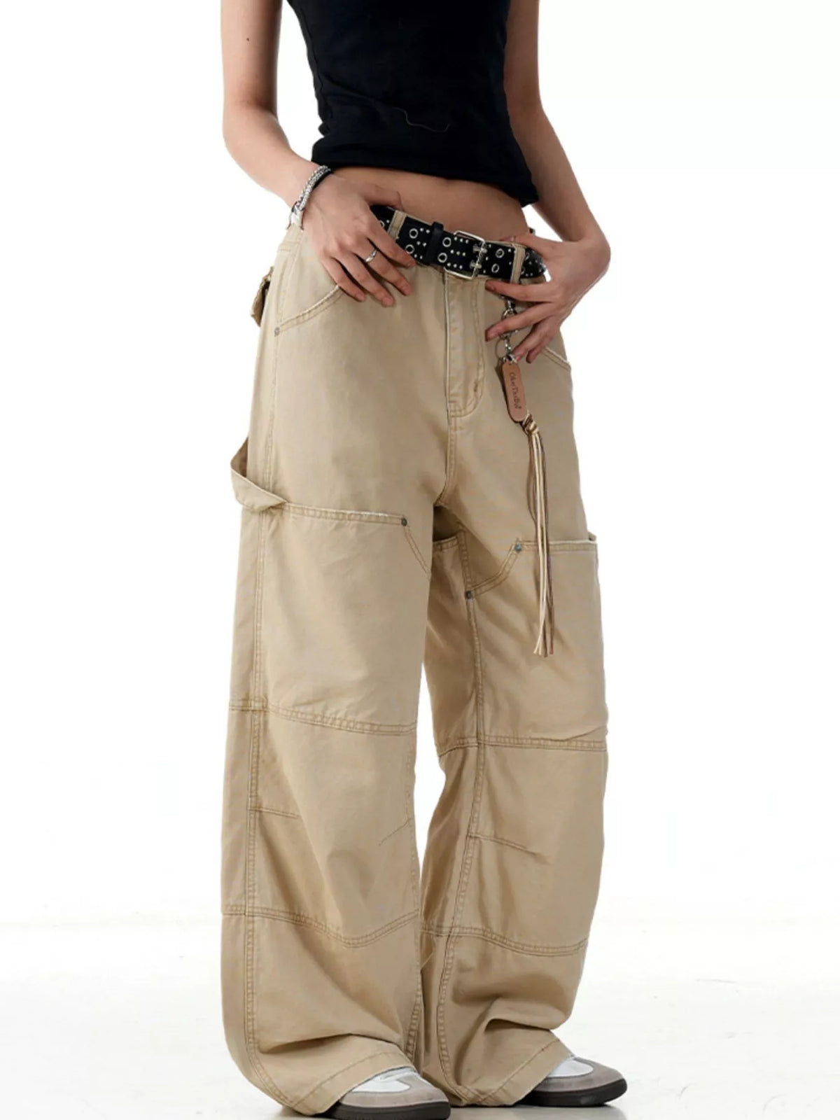 Men's Wide Leg Cargo Pants, view 3