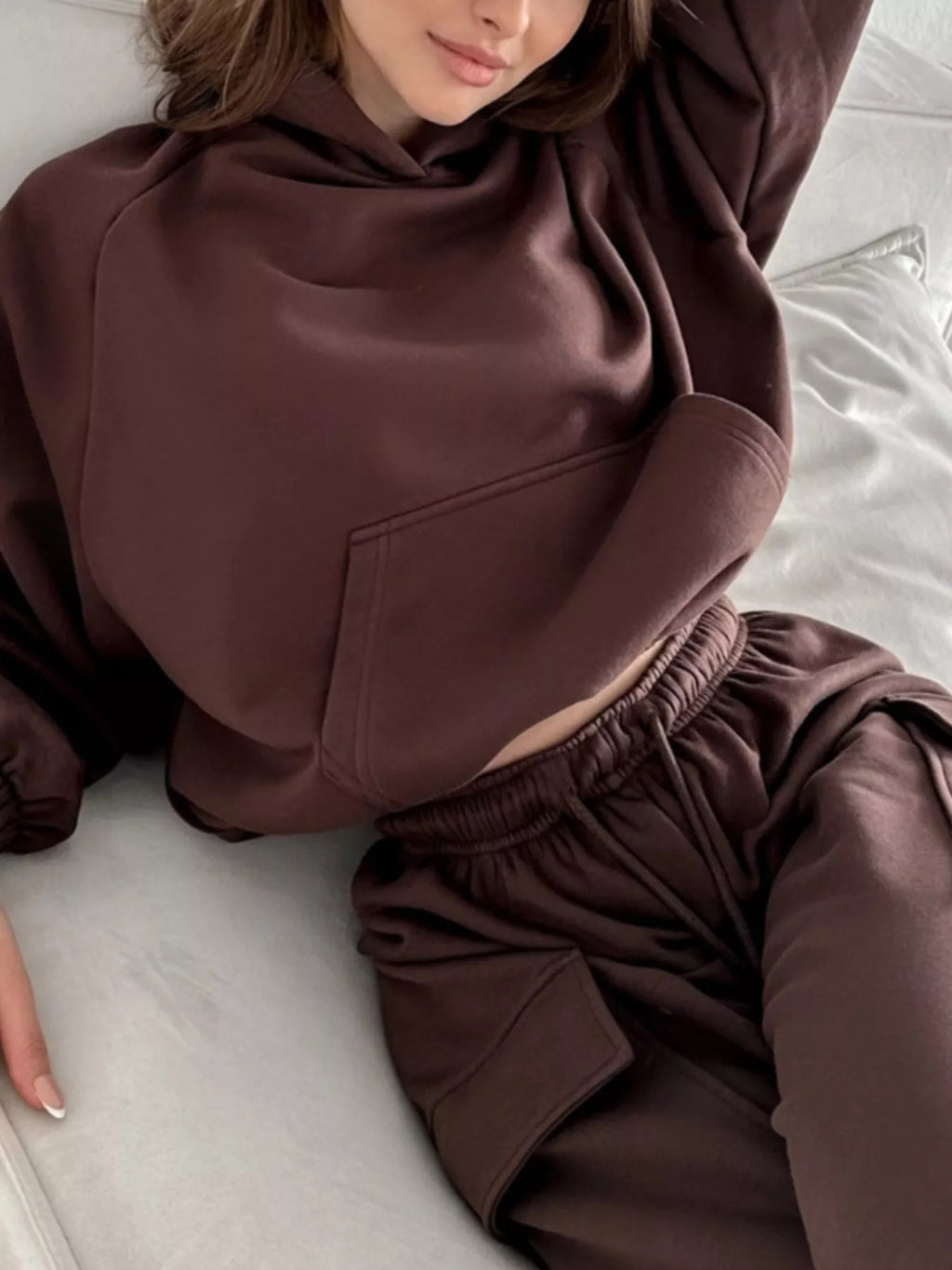 Kangaroo Pocket Hoodie and Joggers Set - Lilixa.store