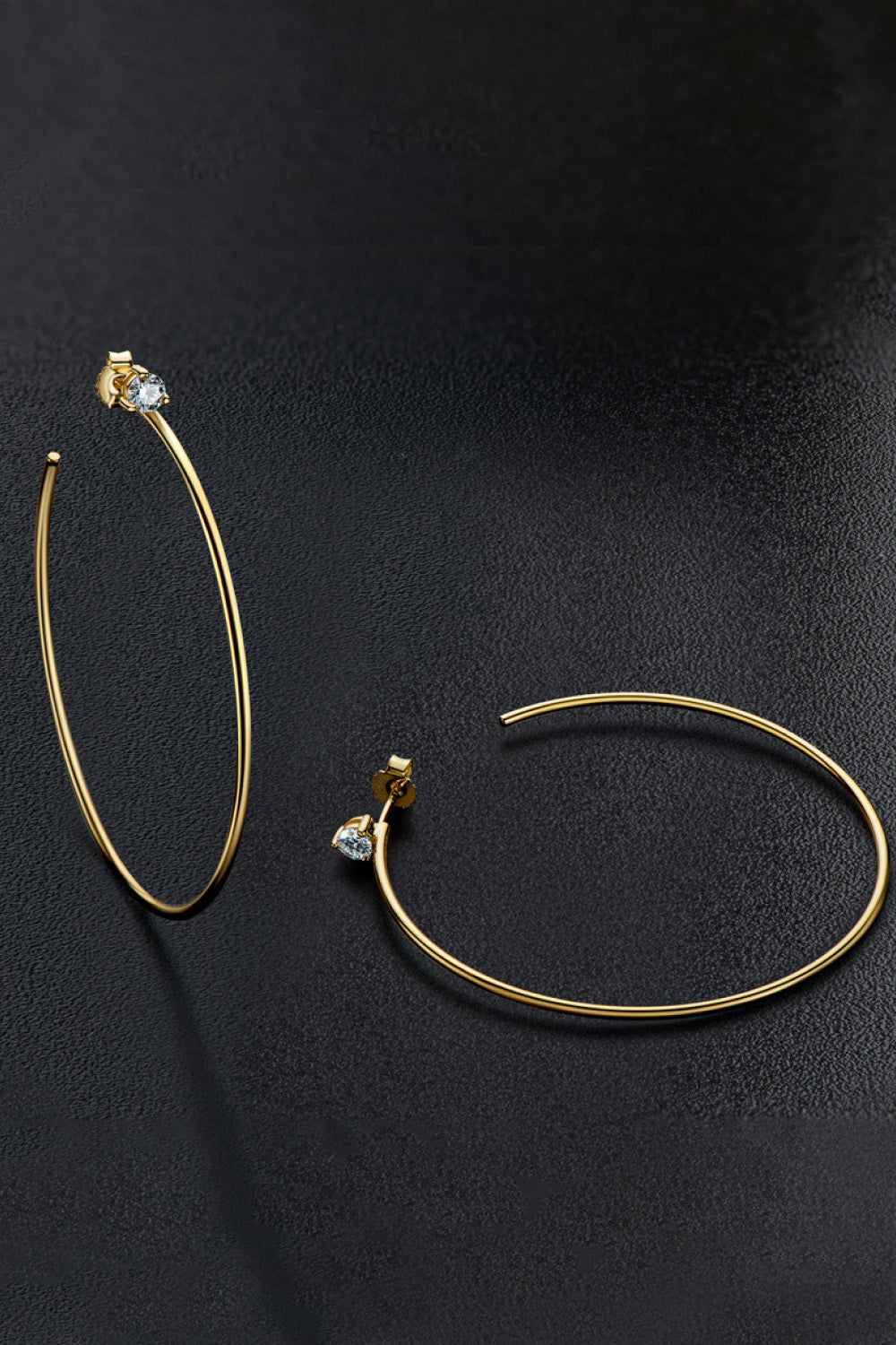 Adored 925 Sterling Silver Moissanite Hoop Earrings - Lilixa.store