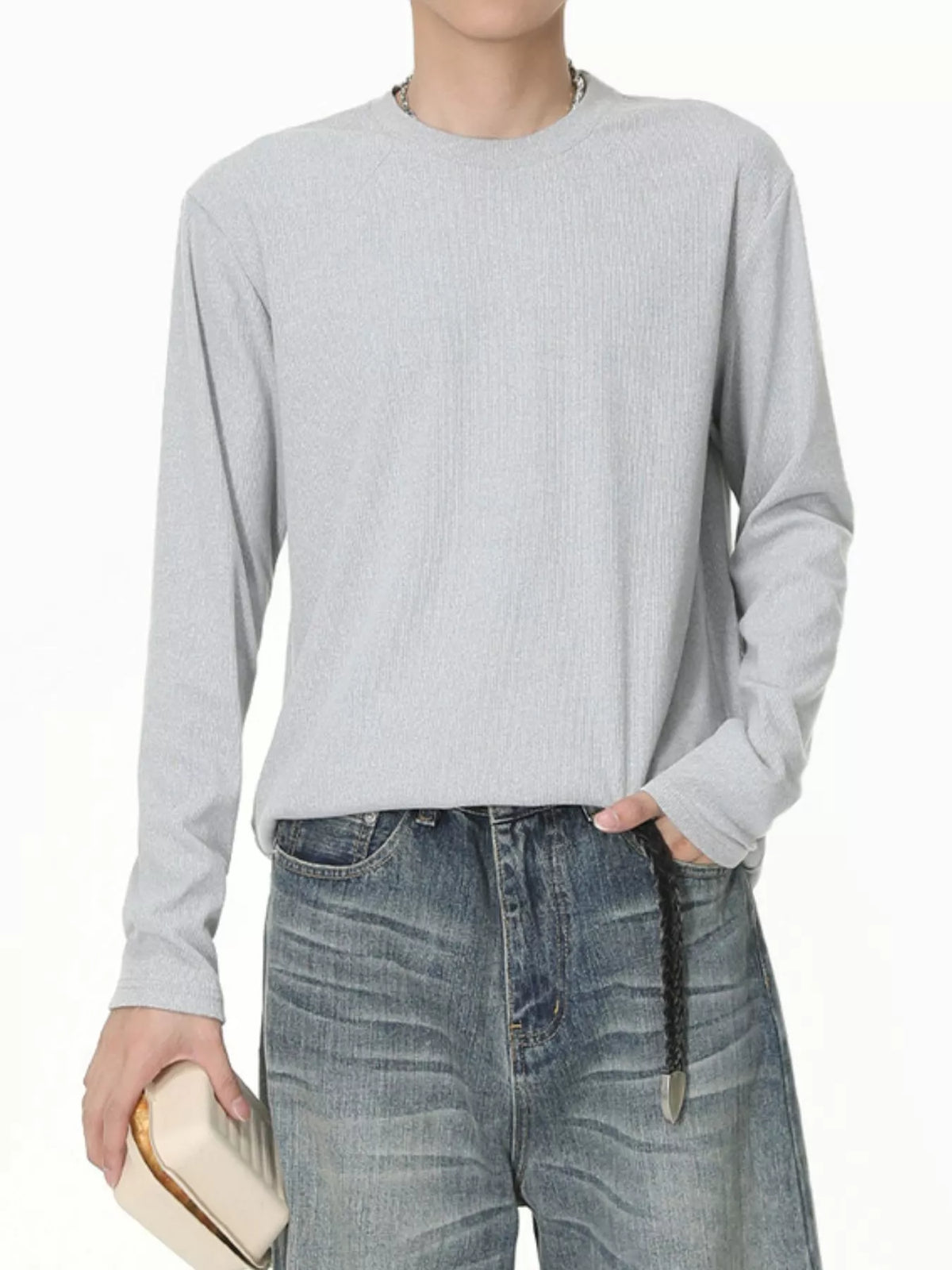 Men's Long-Sleeve Crew Neck T-Shirt - Lilixa.store