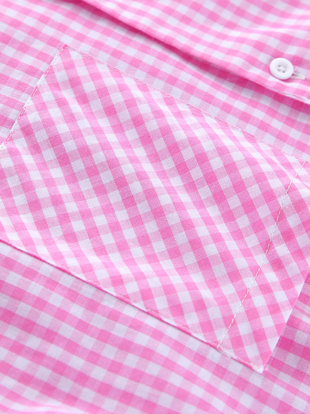 Gingham Button-Down Top and Pants Loungewear Set - Lilixa.store